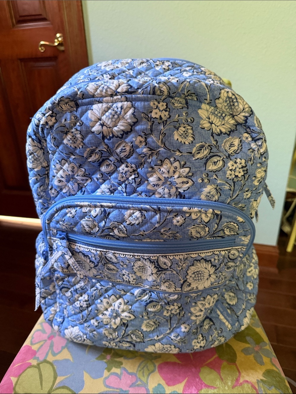Vera Bradley Campus Backpack - Sweet Garden Blue